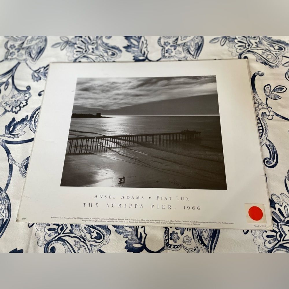 NEW! The Scripps Pier Black & White Photo Poster Art by Amstel Adams Fiat Lux 19 - Picture 1 of 2